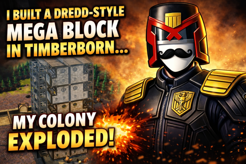 I BUILT A DREDD-STYLE MEGA BLOCK IN TIMBERBORN 🏢 [4K 120FPS]